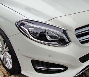 Накладки на передние фары хромированные для Mercedes Benz W246 B Class 2015-